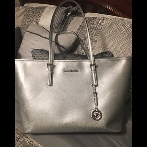 Silver Michael Kors tote!